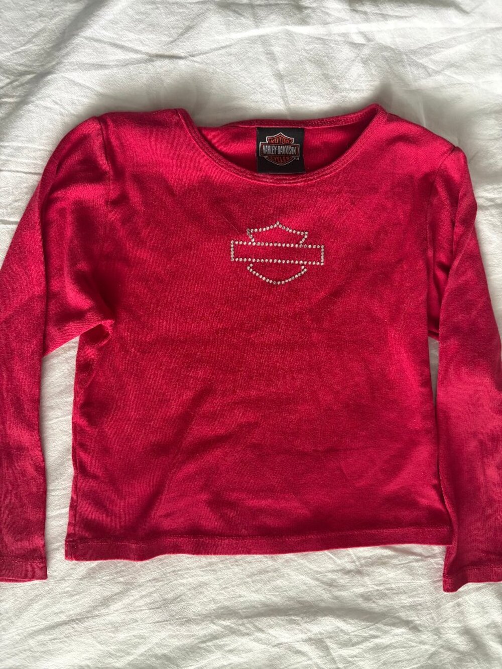 Sparkling! Harley-Davidson red top for girls